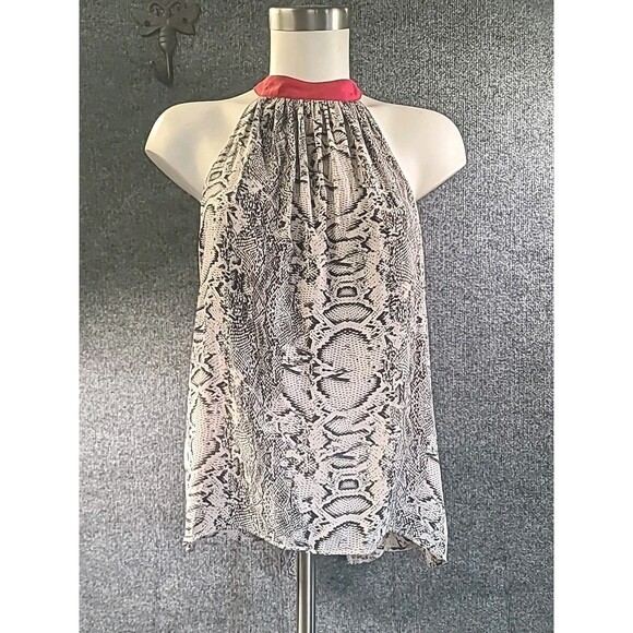 NWT Free People Medium Through The Night Snakeskin Printed Tank  High Neck - Picture 2 of 10